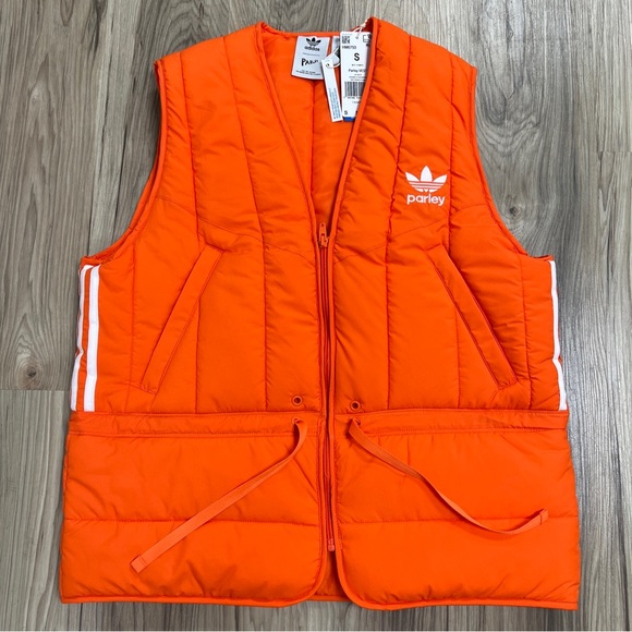 adidas Other - Adidas Adicolor Parley Puffer Vest Orange Men’s Size Small HM6750 NWT